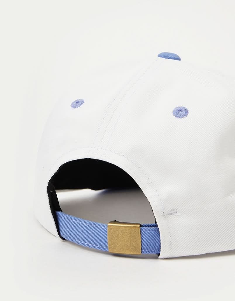 Route One Monstera Unstrukturierte Strapback-Kappe – Natur/Lavendel