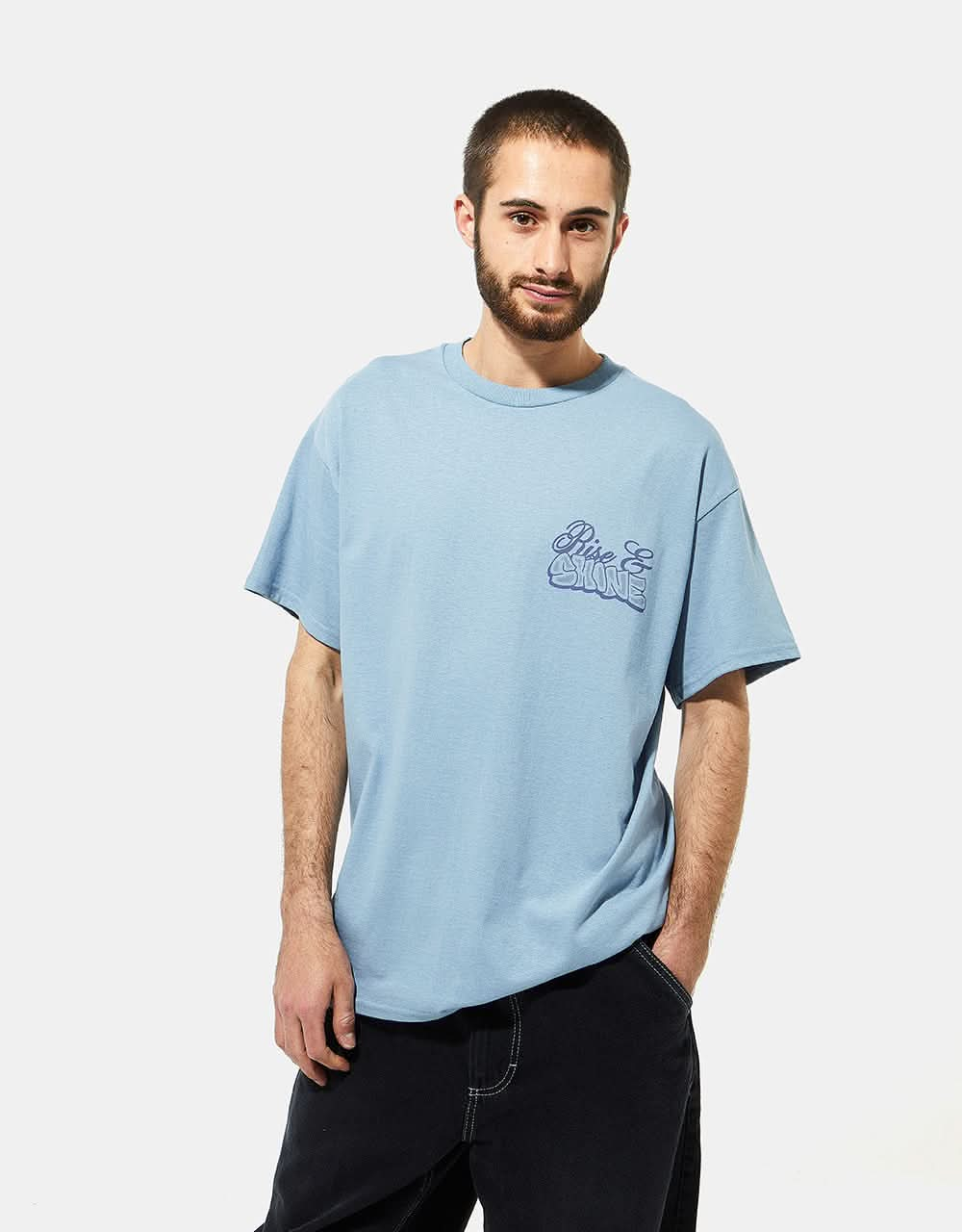 Route One Rise & Shine T-Shirt - Stone Blue