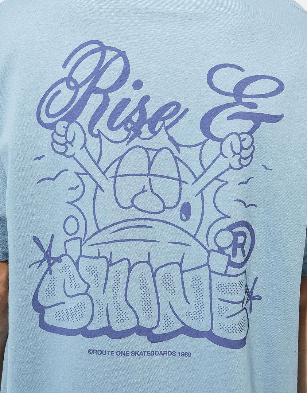 Route One Rise & Shine T-Shirt - Stone Blue