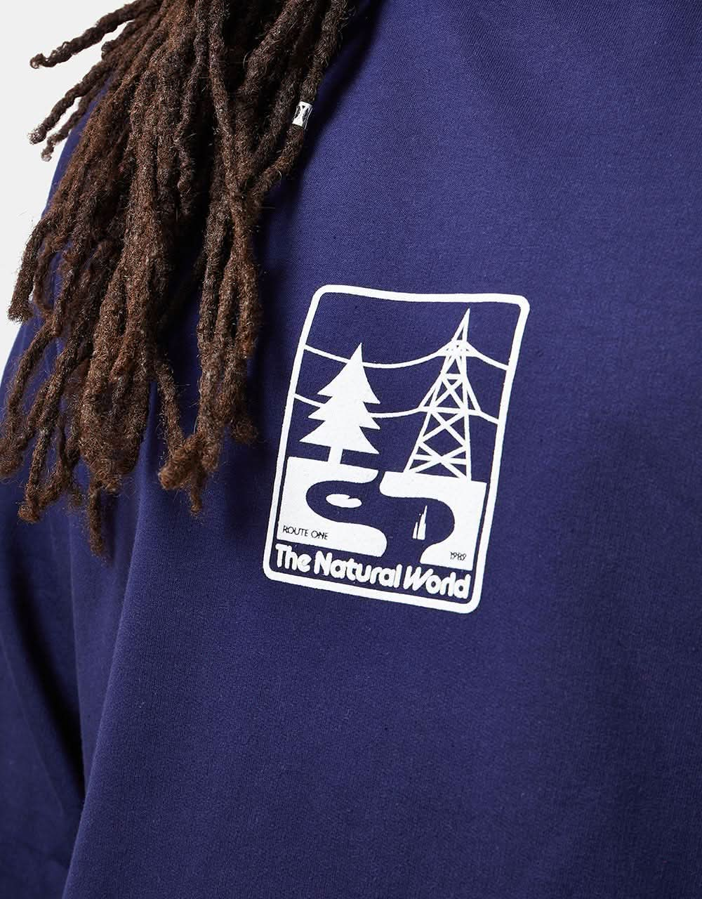 Route One The Natural World Sweatshirt - Navy