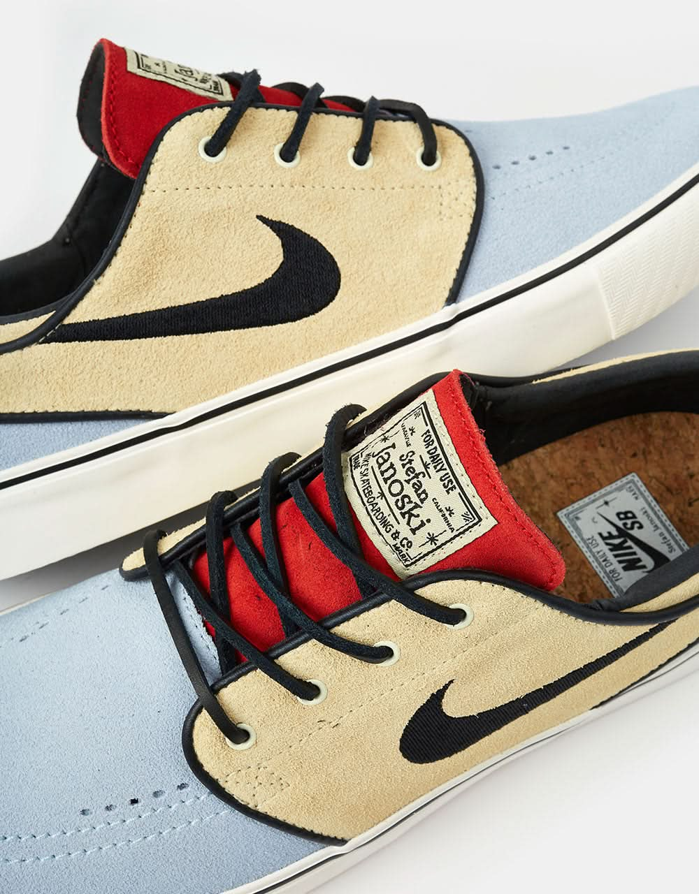 Nike SB Zoom Janoski OG+ Chaussures de skate - Albâtre/Albâtre/Rouge Chili