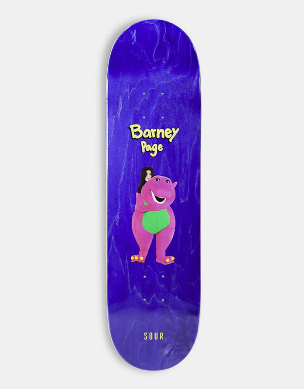 Sour Solution Barney Peek-a-Boo Skateboard Deck - 8.5"