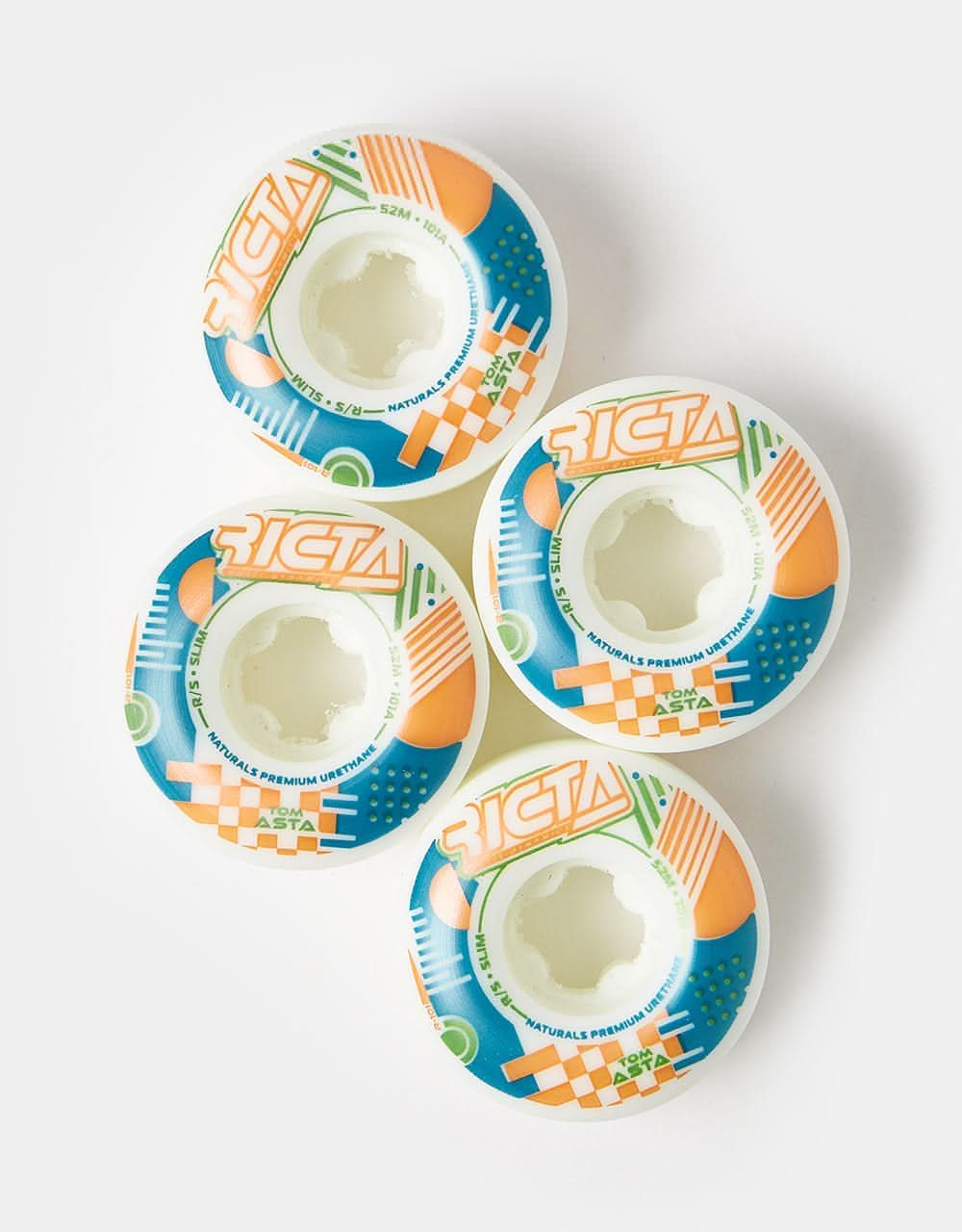 Ricta Asta Flux Naturals Slim 101a Skateboard Wheels - 52mm