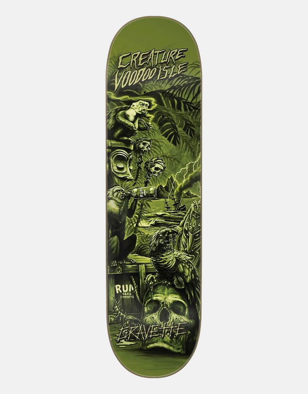 Creature Gravette Voodoo Isle 2 VX Everslick Skateboard Deck - 8.375"