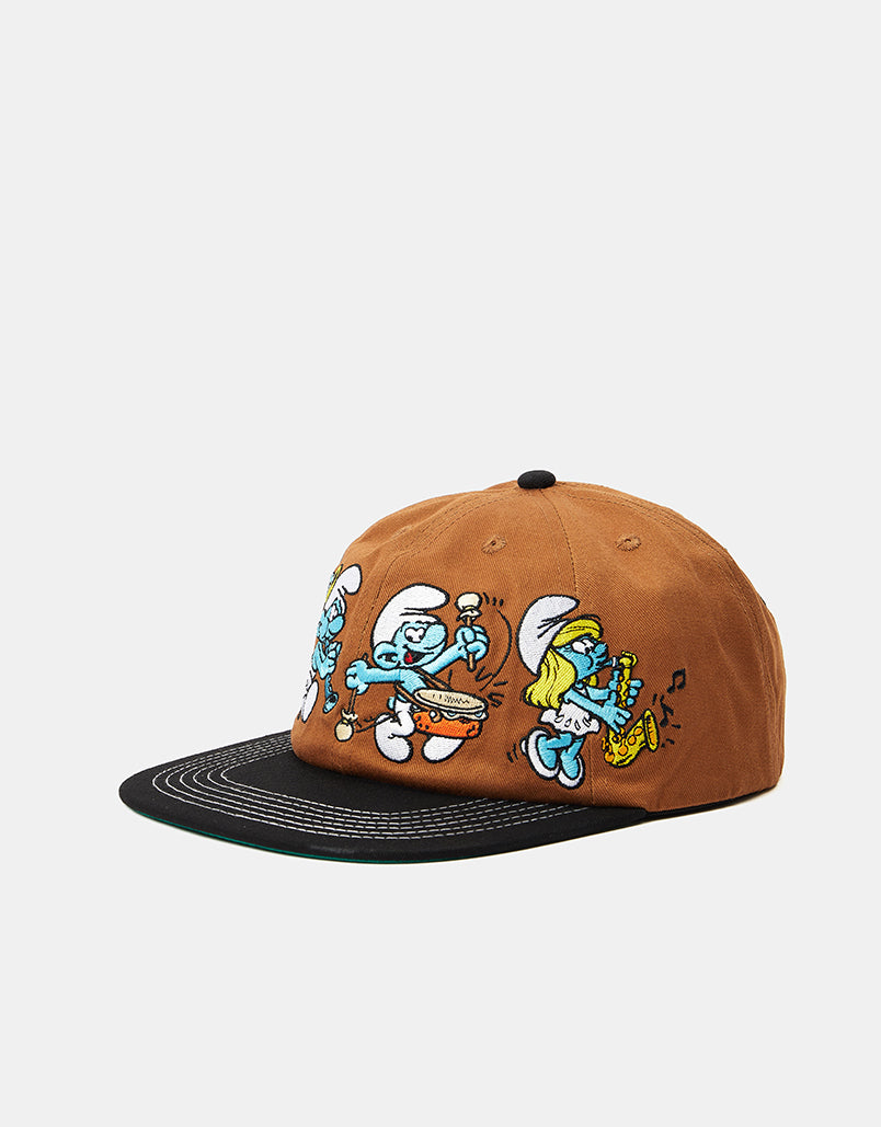 Butter Goods x The Smurfs Band 6 Panel Cap - Brown/Black