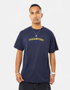 Pass Port Sham Embroidery T-Shirt - Navy