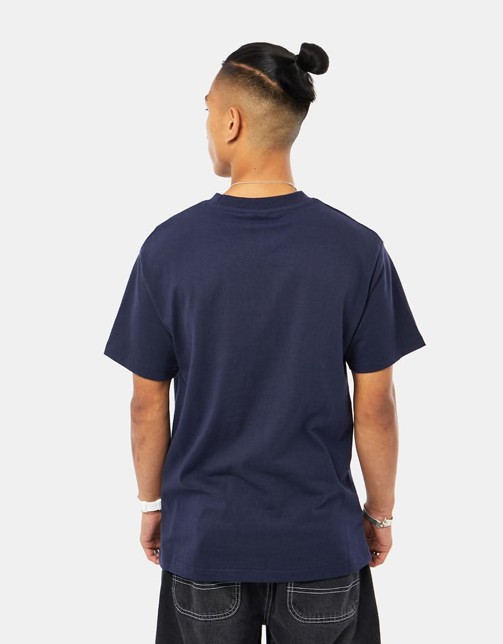 Pass Port Sham Embroidery T-Shirt - Navy