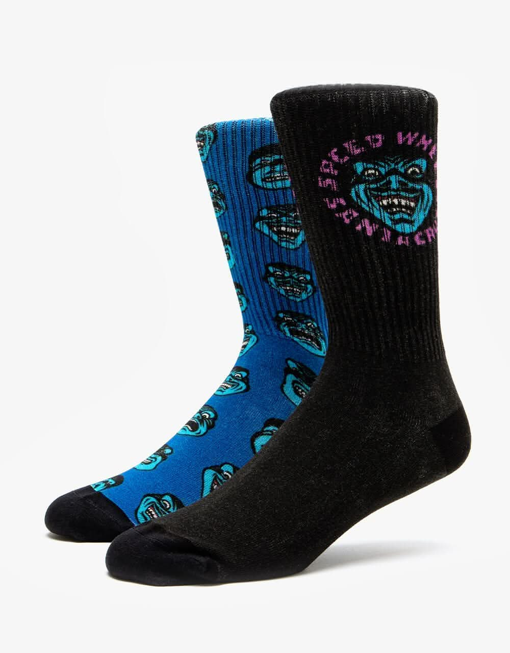 Santa Cruz Speed Wheels Faces 2 Pack Socks - Multi