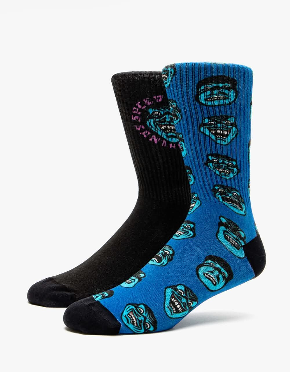 Santa Cruz Speed Wheels Faces 2 Pack Socks - Multi