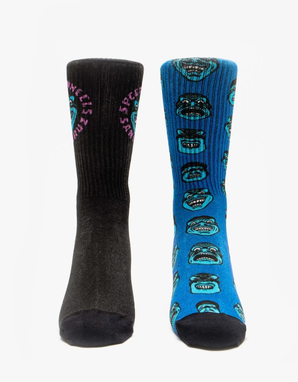 Santa Cruz Speed Wheels Faces 2 Pack Socks - Multi