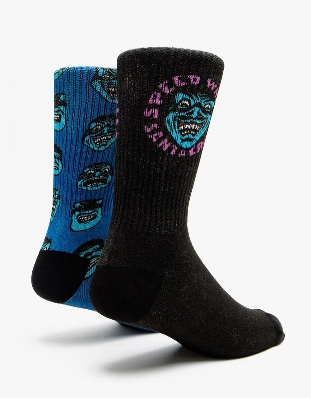 Santa Cruz Speed Wheels Faces 2 Pack Socks - Multi