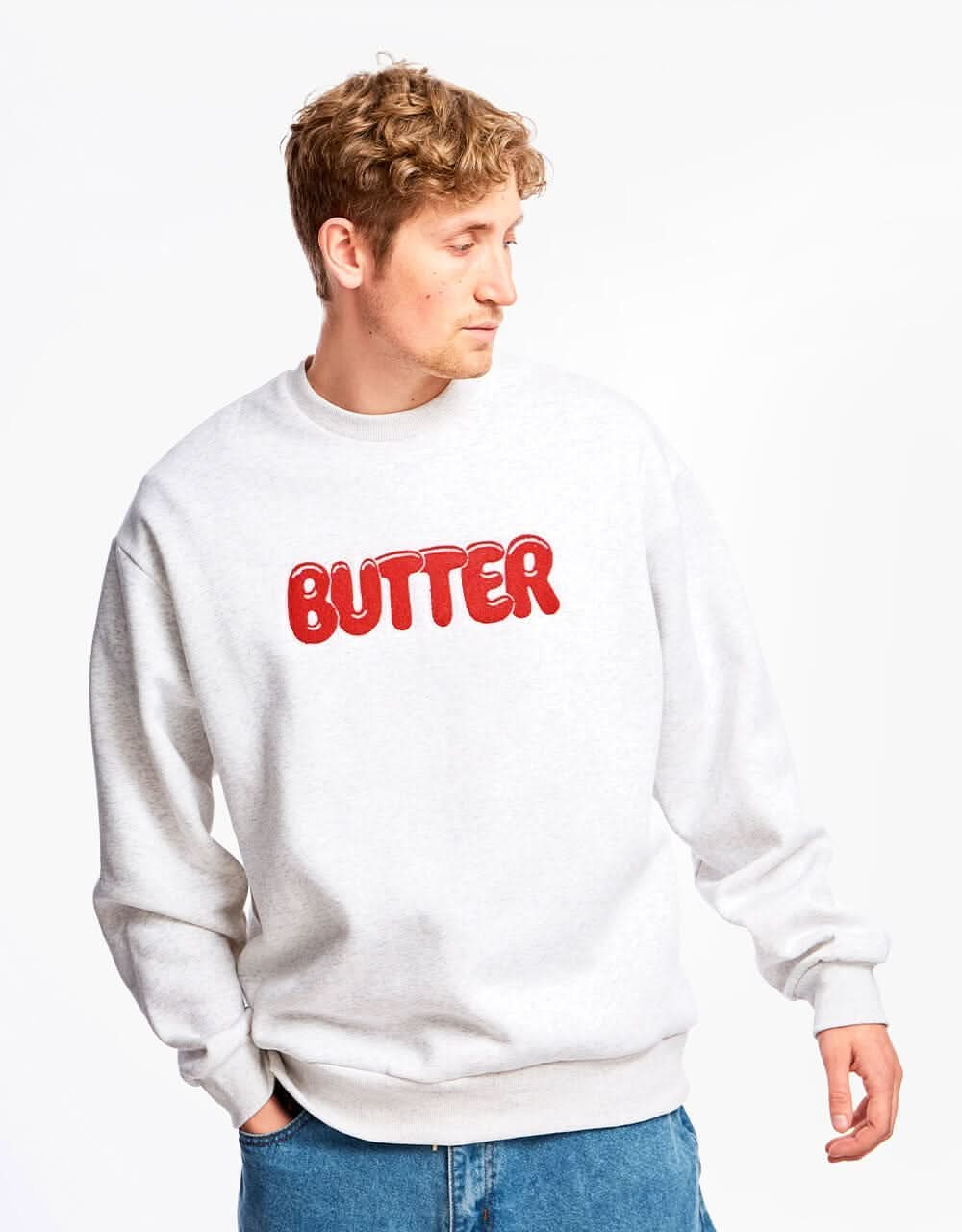 Butter Goods Goo Crewneck Sweatshirt - Ash Grey