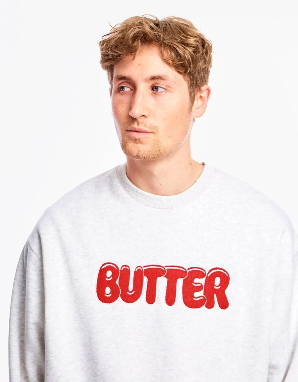 Butter Goods Goo Crewneck Sweatshirt - Ash Grey