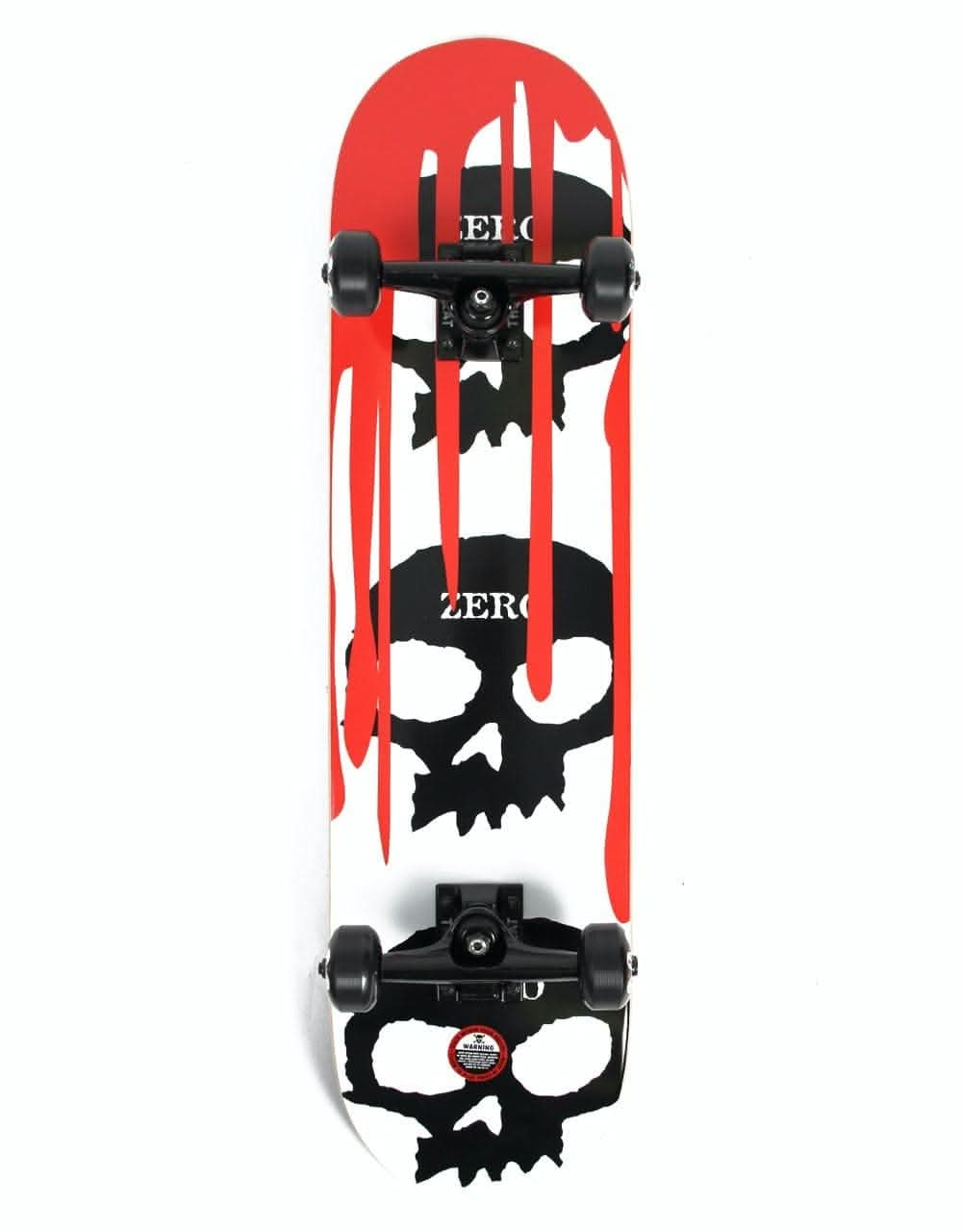 Zero 3 Skulls With Blood Complete Skateboard - 7.75"