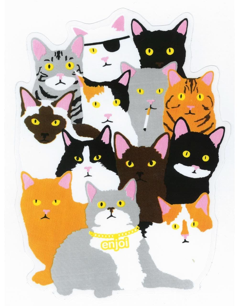 Enjoi Cat Collage Sticker