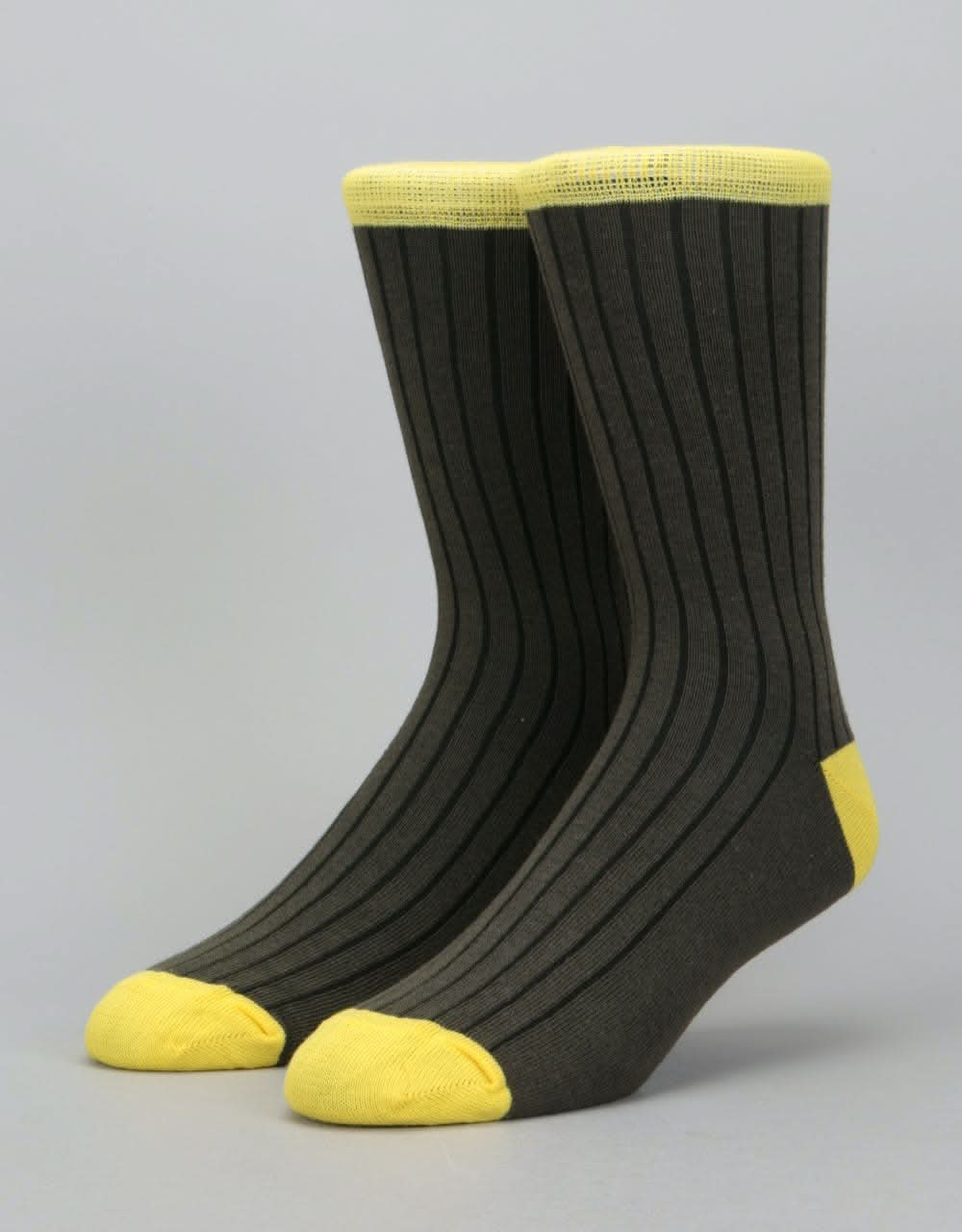 Route One Derby Socks - Brown/Yellow