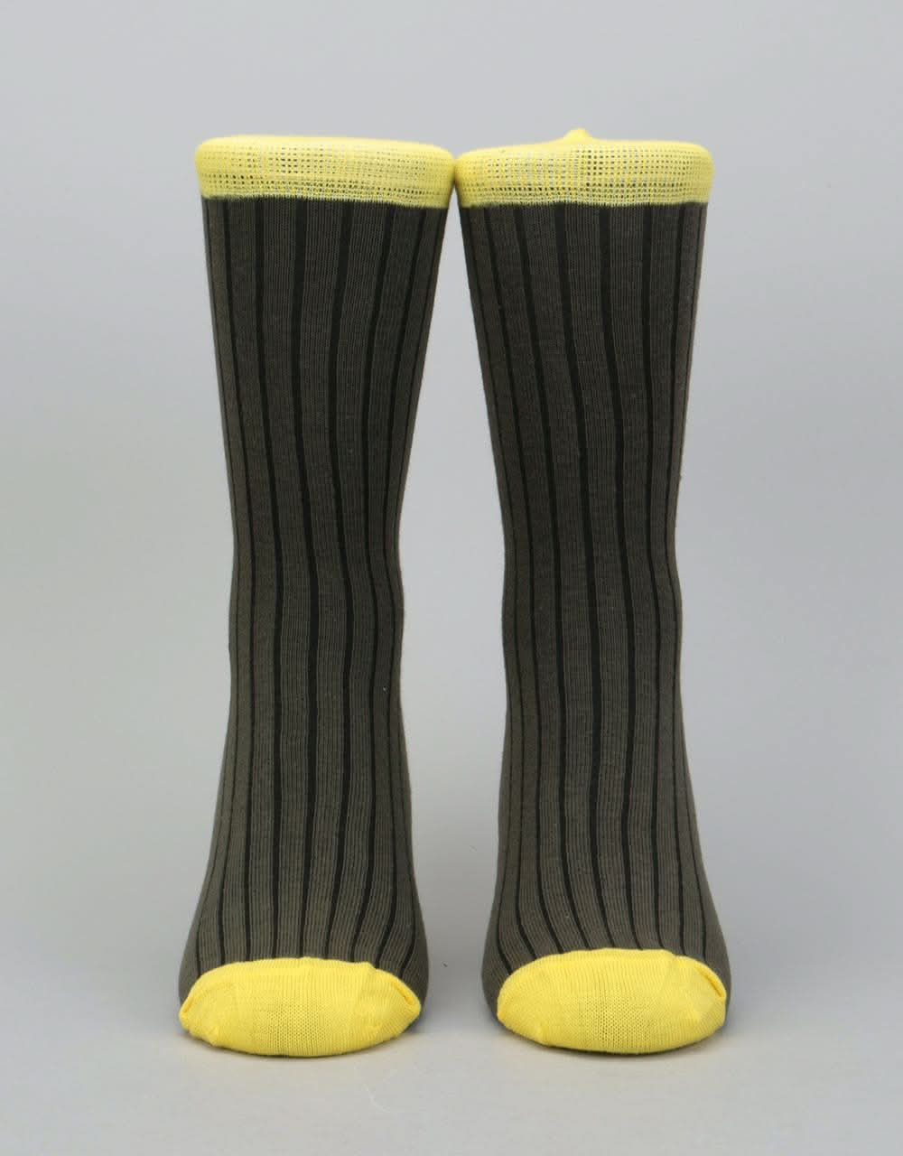 Route One Derby Socks - Brown/Yellow