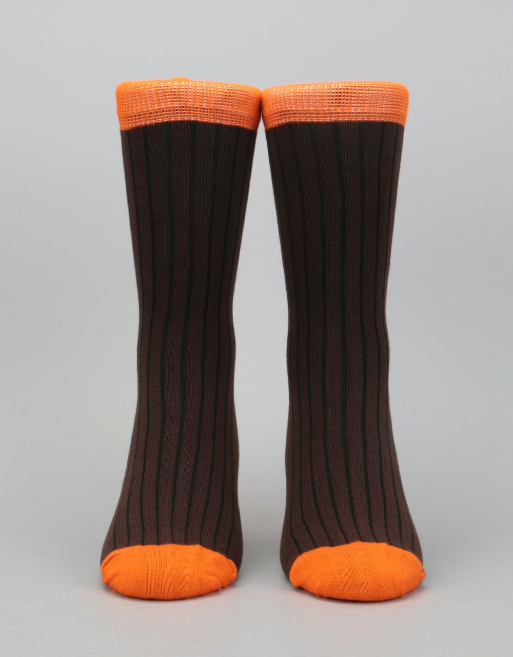 Route One Derby Socks - Brown/Orange