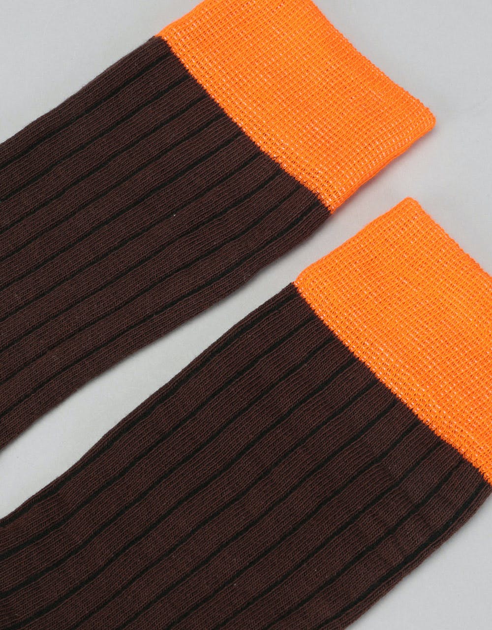 Route One Derby Socks - Brown/Orange