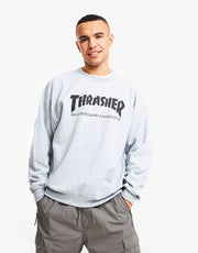 Sudadera Thrasher Skate Mag con cuello redondo - Gris jaspeado