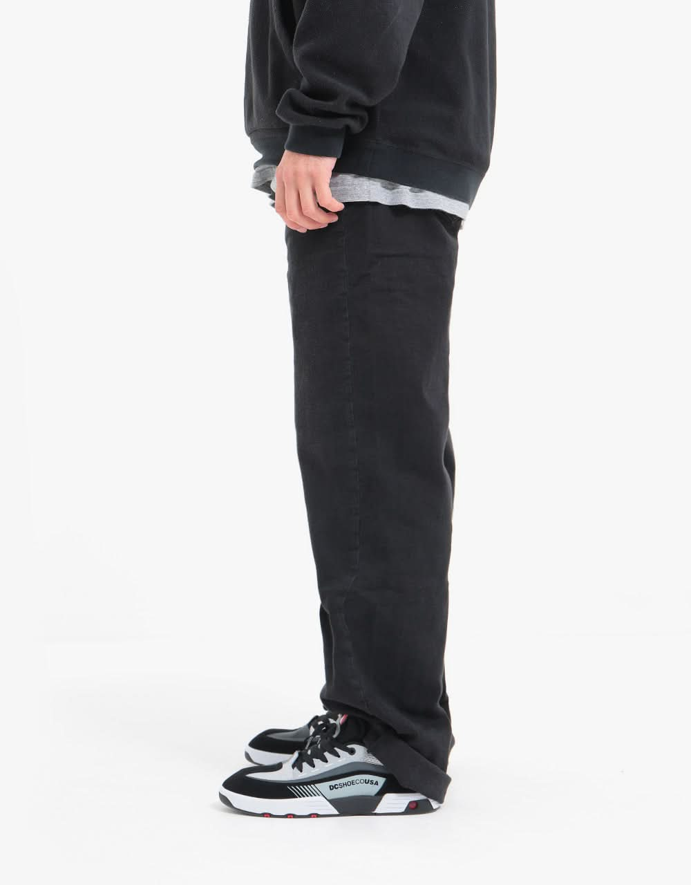 Route One Baggy Denim Jeans - Black