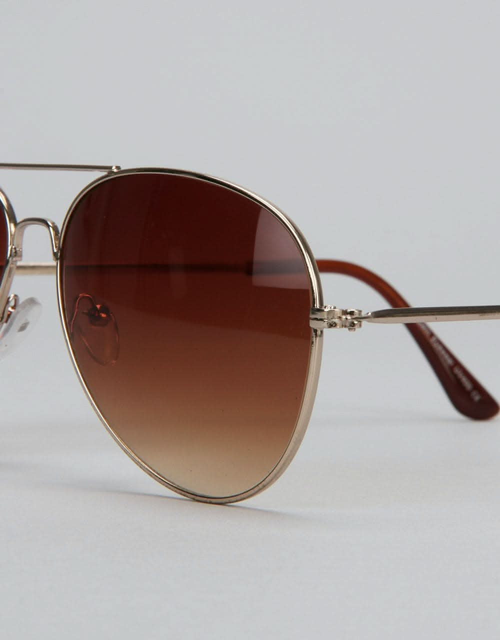 Route One Aviator Sunglasses - Gold/Brown