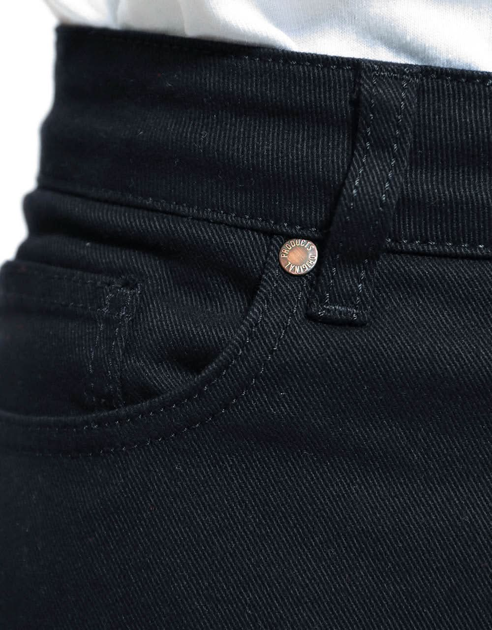 Route One Slim Denim Jeans - Flat Black