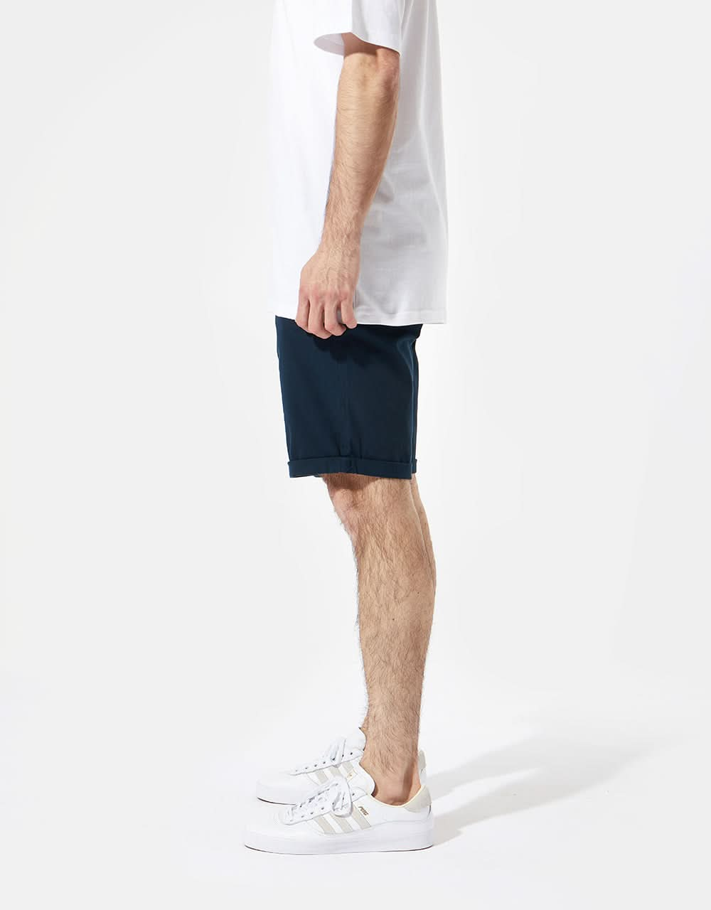 Route One Roll-Up-Chino-Shorts – Marineblau