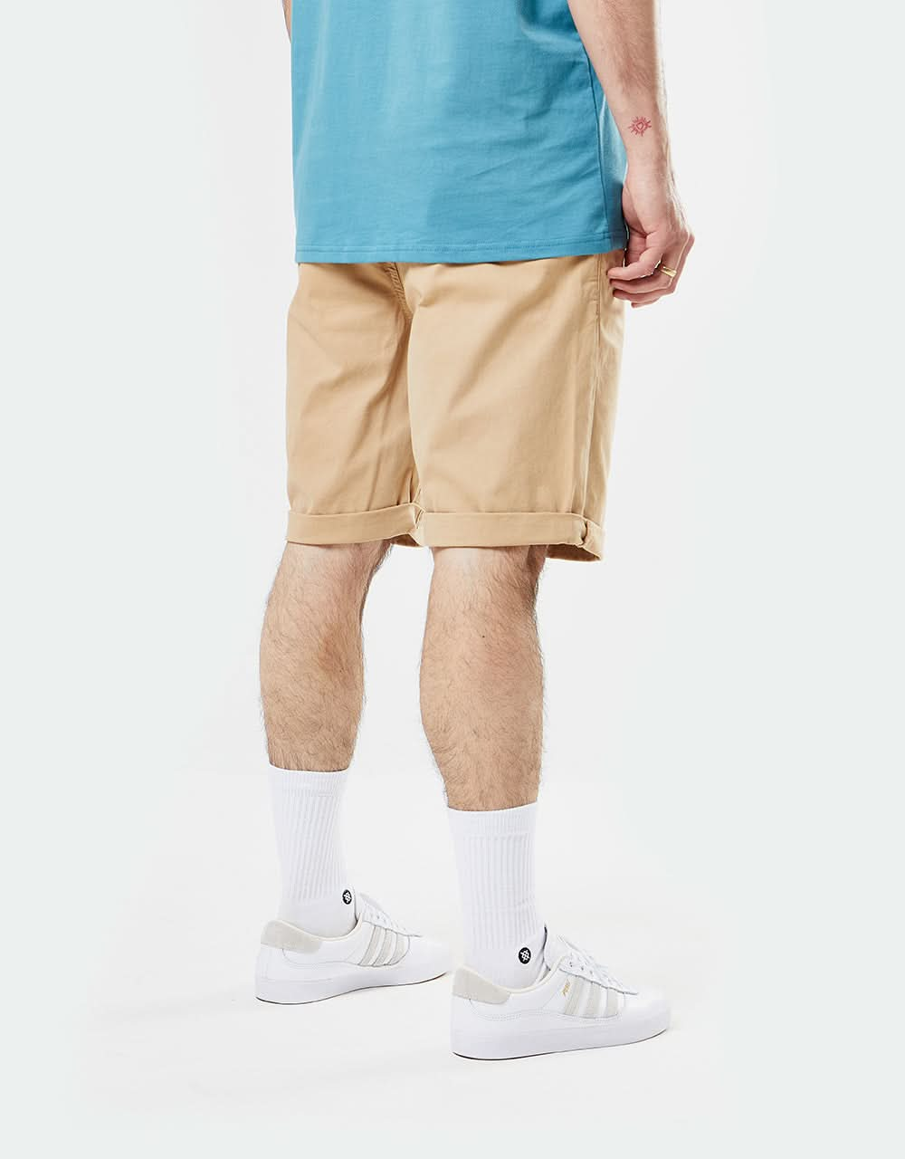 Route One Roll-Up-Chino-Shorts – Khaki